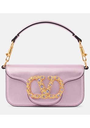 Valentino Garavani Loco Small metallic leather shoulder bag