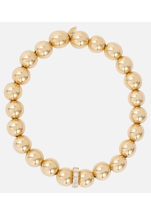 Sydney Evan Cocktail 14kt gold beaded bracelet with diamonds