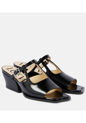 Loewe Onda brushed leather mules