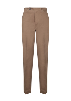 Incotex Tapered Wool Trousers In Beige