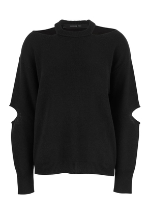 Federica Tosi Maglia Misto Cashmere Cut Girocollo