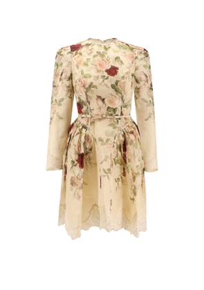 Zimmermann Hypnotic Lace Trim Silk And Cotton Mini Dress