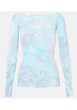 Pucci Orchidee mesh top