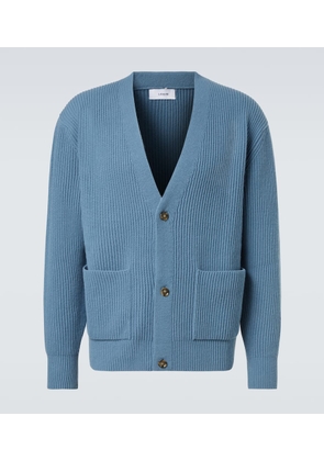 Lardini Ribbed-knit wool and cashmere cardigan