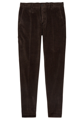 Slowear Incotex Slim-leg Corduroy Trousers - Dark Brown - 33 (W33 / M)