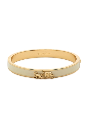 Coach Enamelled Bangle - White - One Size