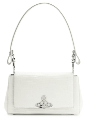 Vivienne Westwood Hazel Medium Crocodile-effect Leather Shoulder bag - White - One Size