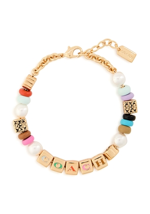 Coach Logo Charm Bracelet - Multicoloured - One Size