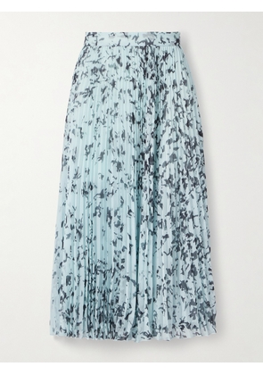 Proenza Schouler - Cecily Pleated Printed Crepon Midi Skirt - Blue - US0,US2,US4,US6,US8,US10