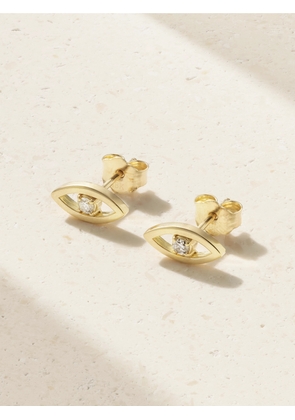Jennifer Meyer - Evil Eye Mini 18-karat Gold Diamond Earrings - One size
