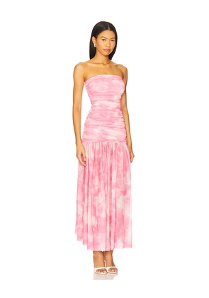 Bardot Solana Mesh Maxi Dress in Pink. Size 10. Also in 12, 2, 4, 6, 8.