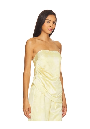 SNDYS Lyra Print Top in Yellow. Size S. Also in L, M, XL, XS, XXL, XXS.