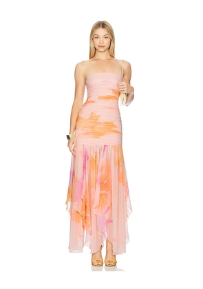 retrofete Teryn Silk Dress in Orange. Size S. Also in L, M, XL, XS.