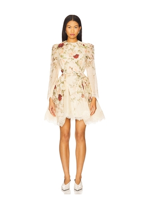 Zimmermann Panelled Mini Dress in Cream. Size 0/XS. Also in 1/S, 2/M, 3/L.
