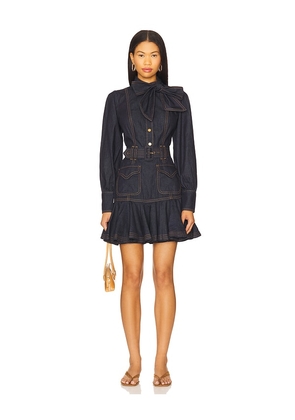 Zimmermann Denim Flip Dress in Blue. Size 0/XS. Also in 1/S, 2/M, 3/L, 4/XL.