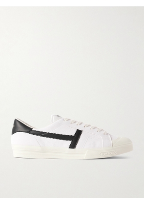 TOM FORD - Jarvis Leather and Rubber-Trimmed Suede Sneakers - Men - White - UK 6