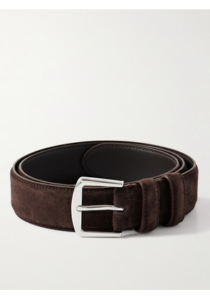 Loro Piana - 3.5cm Suede Belt - Men - Brown - EU 85