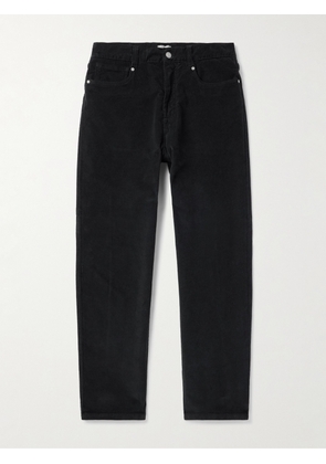Altea - Ken Slim-Fit Straight-Leg Stretch-Cotton Corduroy Trousers - Men - Black - S