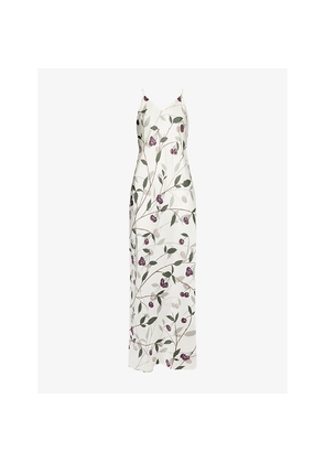 Womens Stella Mccartney Cherry-Print V-Neck Silk Maxi Dress