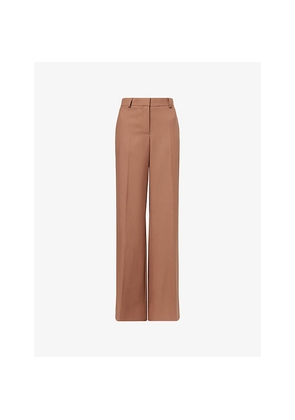 Womens Stella Mccartney Flared Wide-Leg Wool Trousers