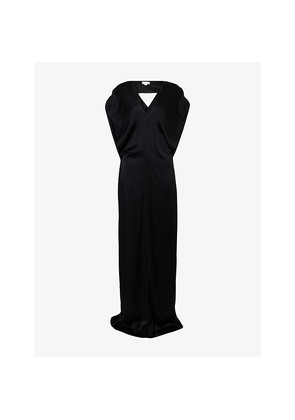 Womens Stella Mccartney Draped V-Neck Woven Gown