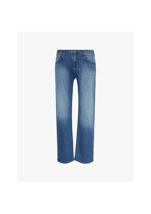 Mens Emporio Armani Regular-Fit Straight-Leg Denim Jeans