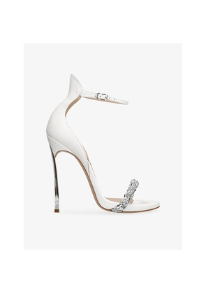 Womens Casadei Starsway Blade 120 Leather Heeled Sandals