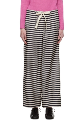 Max Mara Off-White & Black Tempera Lounge Pants