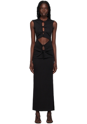 Christopher Esber Black Open Twist Maxi Dress