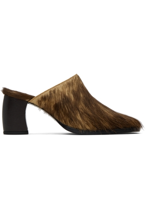 Eckhaus Latta Brown Bowed Mules