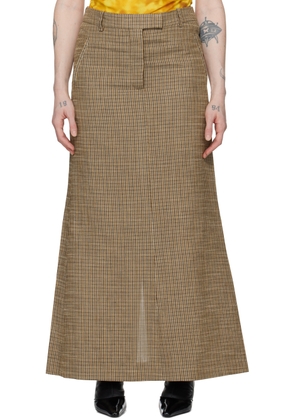 Acne Studios Brown Tailored Long Skirt