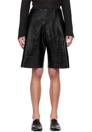 Gabriela Coll Garments SSENSE Exclusive Black No.277 Leather Shorts