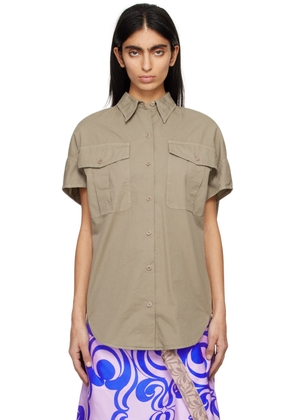 Dries Van Noten Khaki Buttoned Shirt