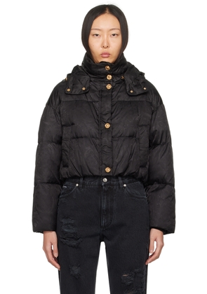 Versace Black Barocco Down Jacket