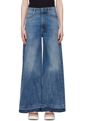 Stella McCartney Blue Slouchy Flared Jeans