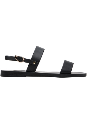 Ancient Greek Sandals Black Clio Sandals