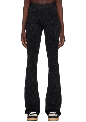 Palm Angels Black Jacquard Lounge Pants