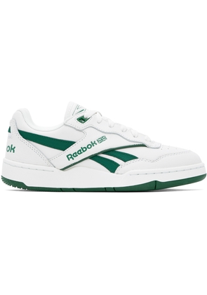 Reebok Classics White & Green BB 4000 II Sneakers