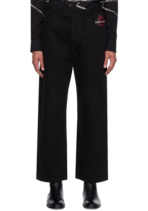 Emporio Armani Black Bonded Jeans