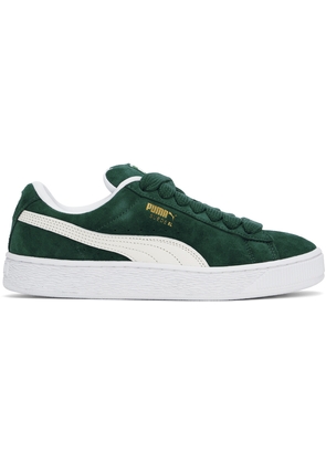 PUMA Green & White Suede XL Sneakers