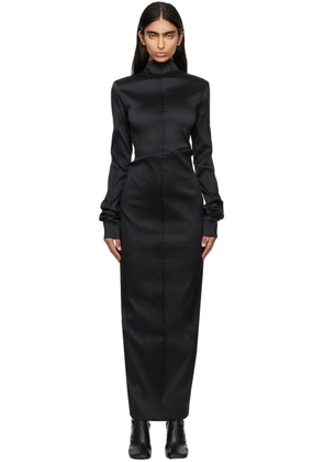 Acne Studios Black Draped Maxi Dress