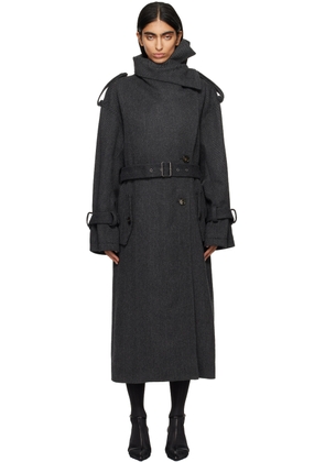 Acne Studios Gray Belted Coat