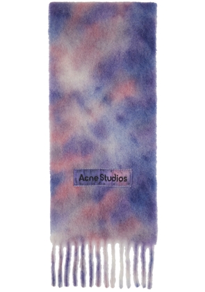 Acne Studios Purple Tie-Dye Alpaca Wool Scarf