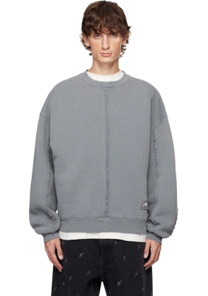 Axel Arigato Gray Chopped Distressed Sweatshirt