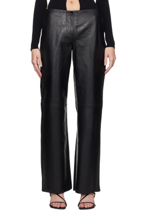 Christopher Esber Black Redux Leather Trousers