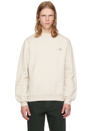 A. P.C. Gray Printed-Logo Sweatshirt