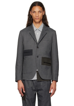 UNDERCOVER Gray Paneled Blazer