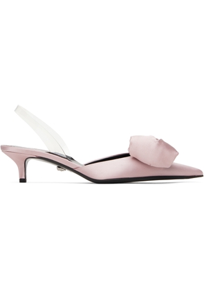 Versace Pink Alia Slingback 45 mm Heels