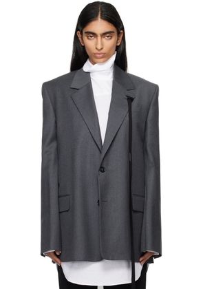 Ann Demeulemeester Gray Sanna Comfort Tailored Blazer
