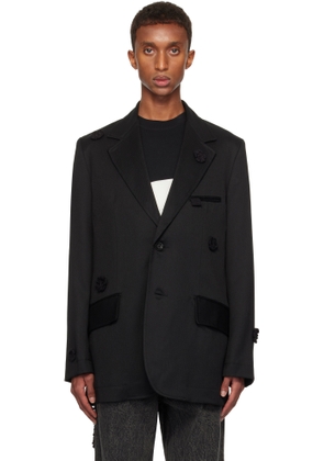 Song for the Mute Black Daisy Oversized Blazer